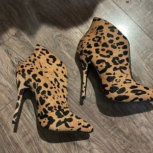 Sexy leopard pony hair booties!
